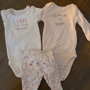 Carter’s baby girl 3 piece set
